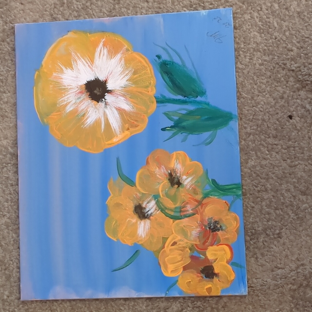 Painting of Yellow Flowers